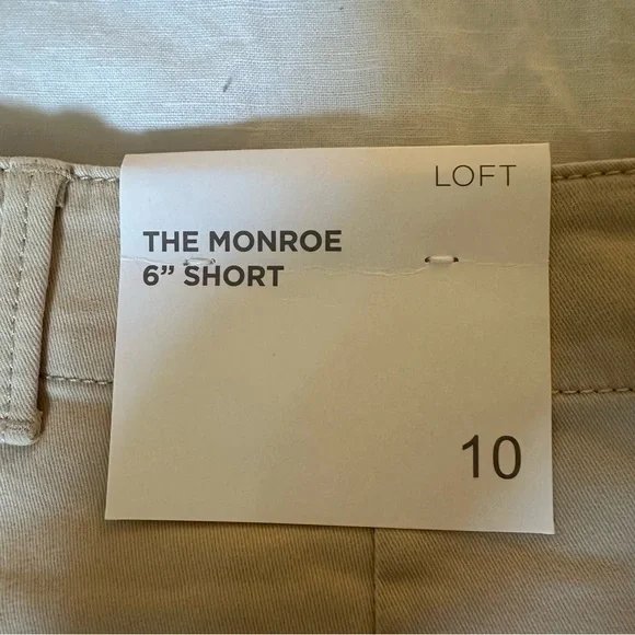 LOFT - NWT  Monroe 6” khaki chino short, 97% cotton 3% spandex - Picture 4 of 7